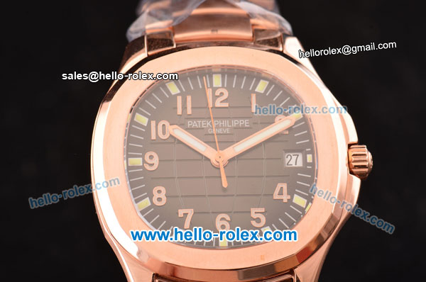 Patek Philippe Aquanaut 4813 Automatic Rose Gold Case/Strap with Chocolate Dial - Click Image to Close